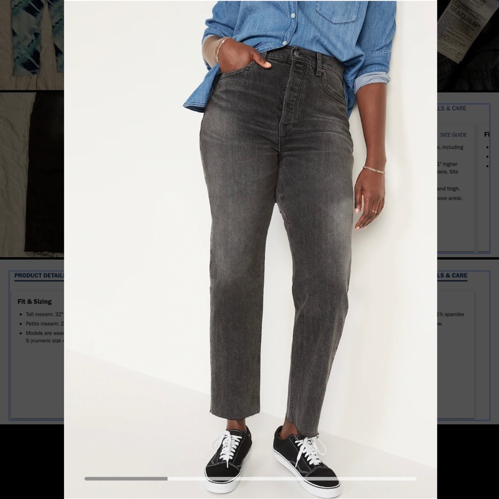 Old Navy Extra High-Waisted Straight Cutoffs 14P